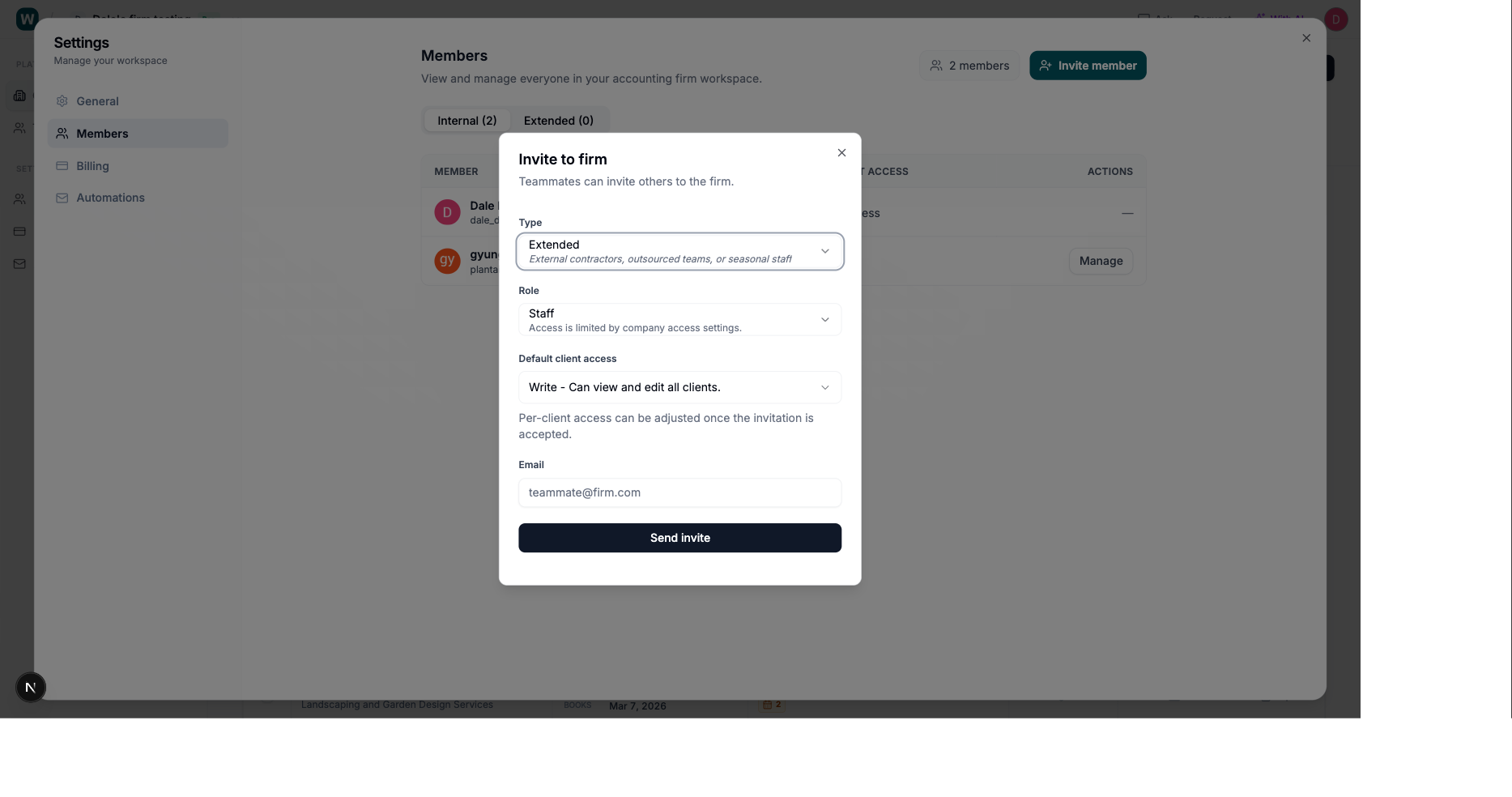 Extended member invite flow for seasonal staff in Wesley