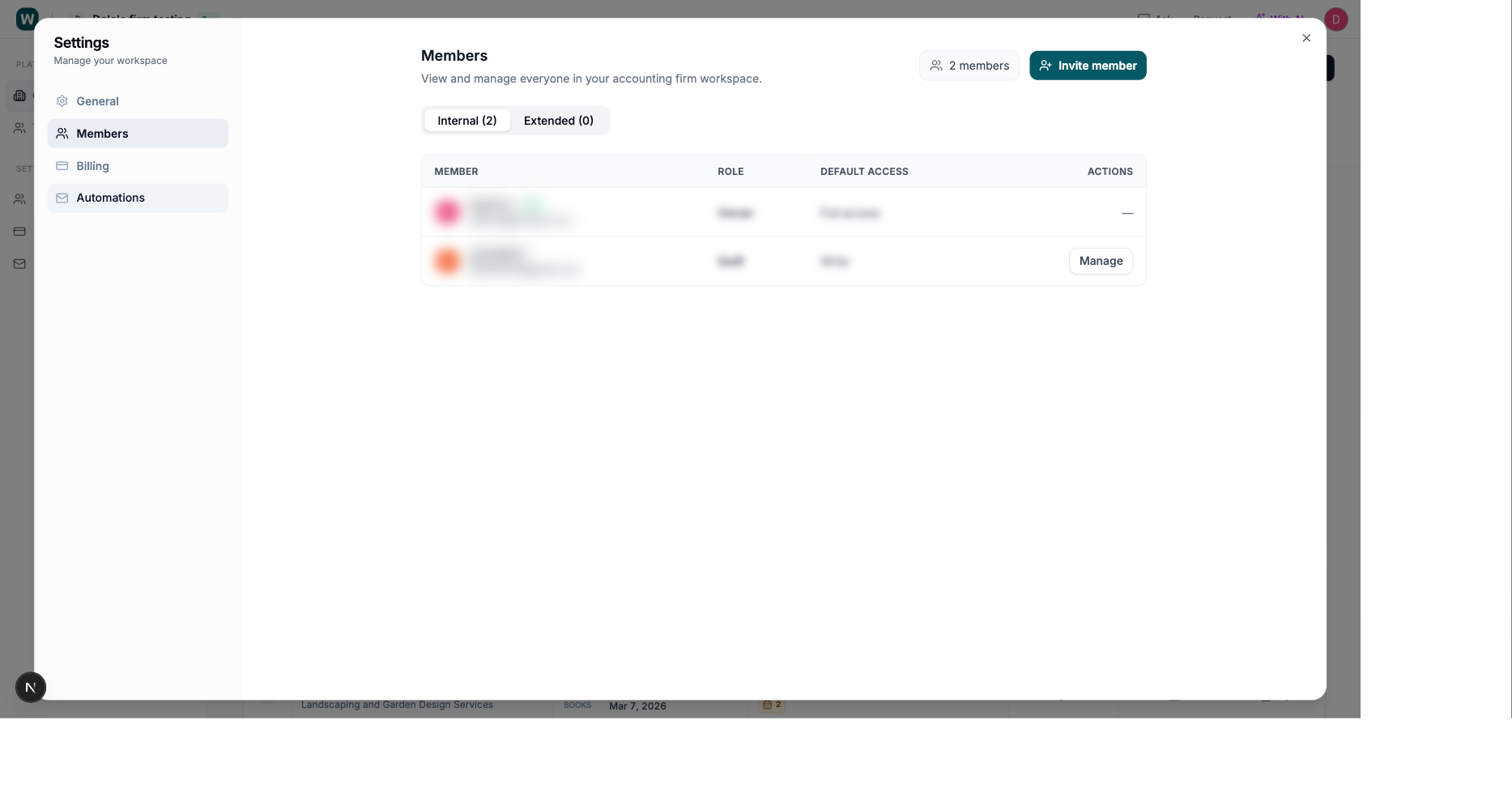Members overview in Wesley
